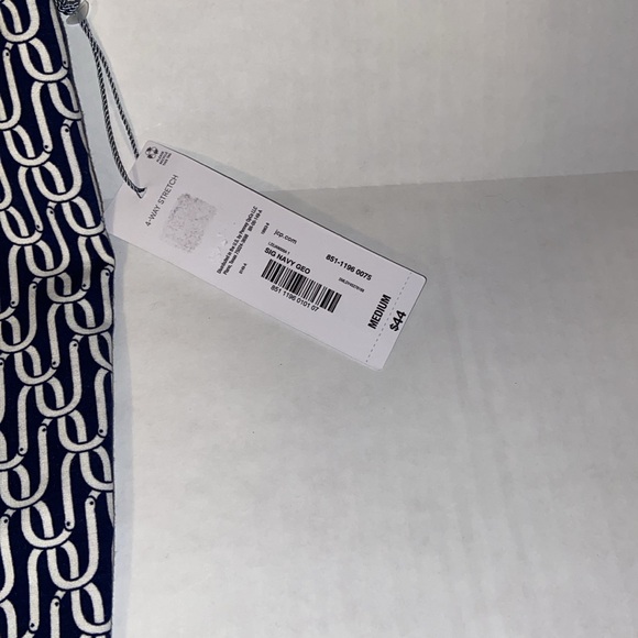 Liz Claiborne New Women’s Size Medium Navy Blue And White Leggings - Picture 6 of 9